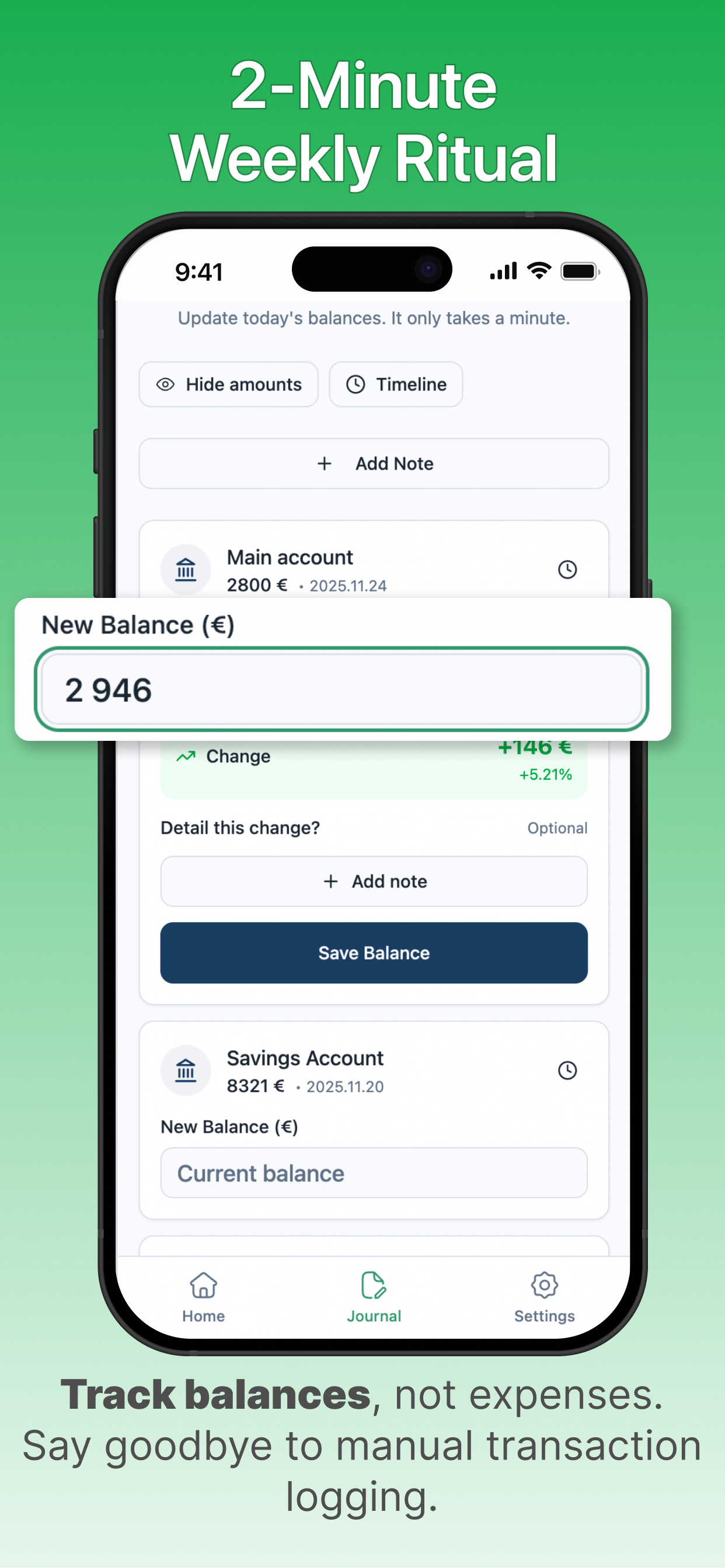 Calm Wealth Journal képernyő képek